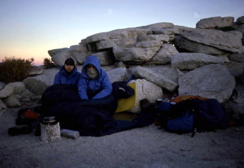 SP and Sue after a cold bivy on top of Half Dome October 1981