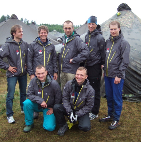 Team pic - advertising BAMM (Bj&ouml;rkliden Arctic Mountain Marathon)