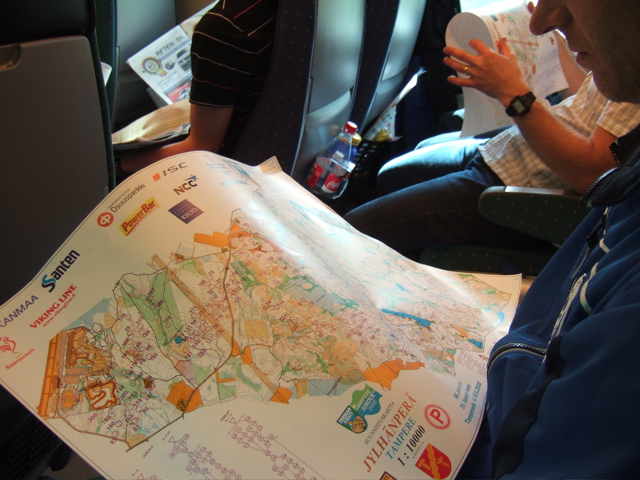 On the train north again - the map with all the controls. Just as well we didn't have to find all of them.