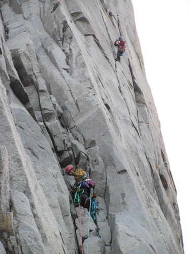 Eric leads up from Sickle Ledge